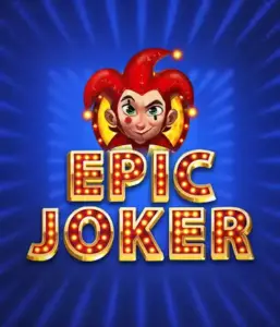 Experience the colorful world of the Epic Joker game by Relax Gaming, showcasing a playful joker with a vivid hairstyle amid a luminous blue background. This image captures the fun and excitement of classic slots, ideal for those who love traditional gameplay, offering a delightful adventure.