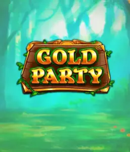 Step into the magical forest of Gold Party slot by Pragmatic Play, highlighting a beautifully designed wooden sign engraved with golden letters. The backdrop of misty green forest which adds a touch of enchantment to the overall ambiance. Ideal for those who enjoy nature-themed slots, promising a delightful adventure. 